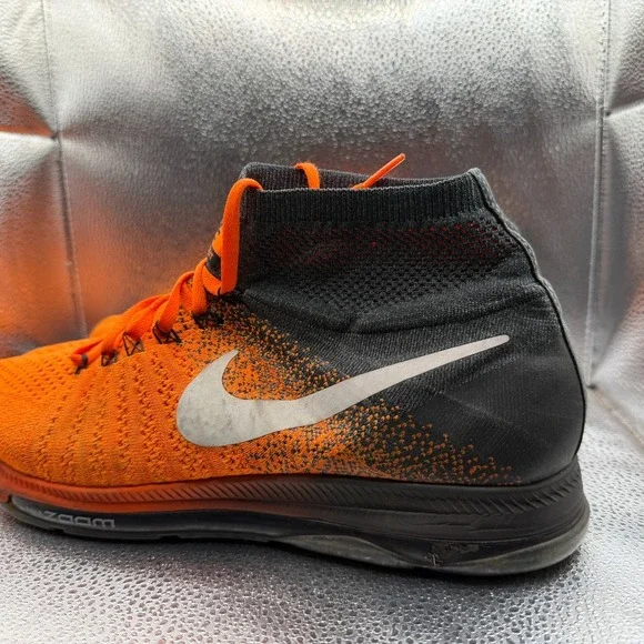 Size 12 Nike Air Zoom All Out Flyknit Total Orange Mens Sneaker Shoes 844134-800 - Picture 6 of 9
